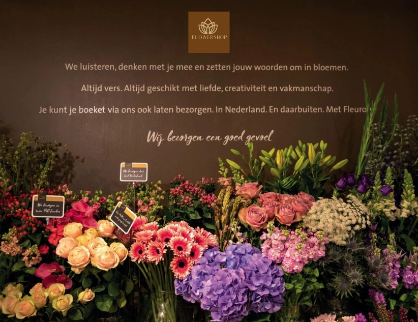 Mission Wall of the Flowershop in Valburg